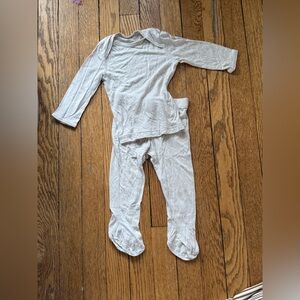 Solly Baby Cream Long Sleeve Pajama Set - Size 3-6 Months
